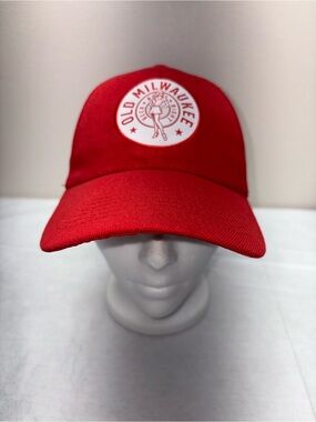Classic Old Milwaukee Red Baseball Cap SnapBack